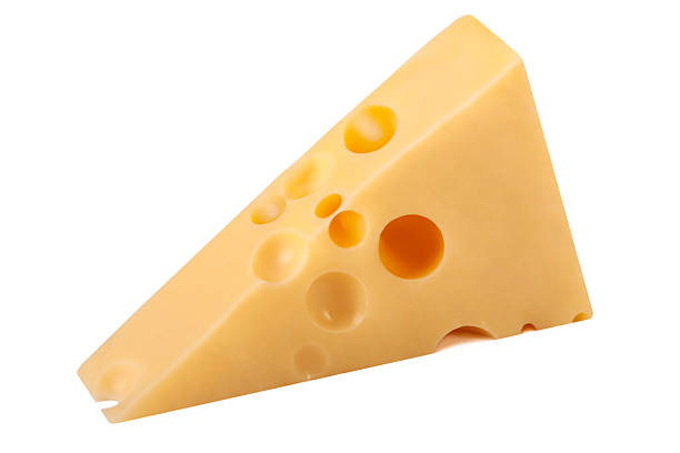 Piece of cheese isolated