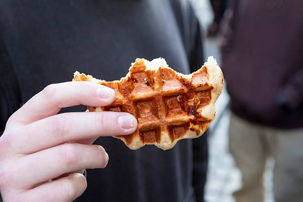Brussels waffles are iconic Belgian treats - popular with visitors to the city.