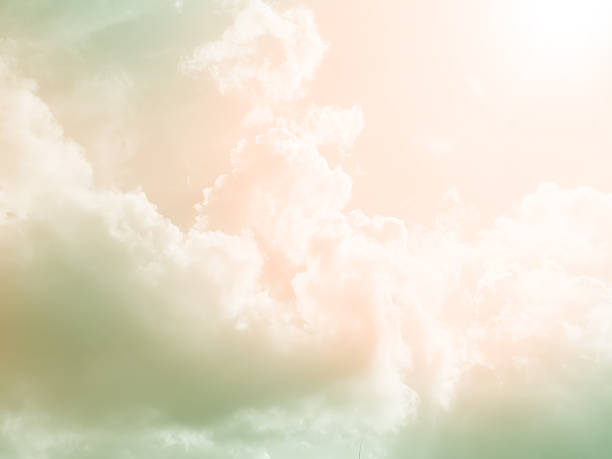 Green sky gradient pink pastel