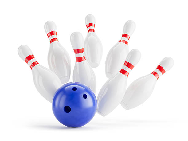 bowling. lucky strike. 3d rendered image with postproduction in photoshop