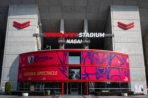 The Home of Cerezo Osaka, a general external view of Yanmar Stadium Nagai on December 8, 2025 in Osaka, Japan