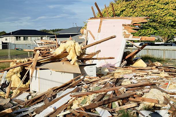 This is what is leftover after a house has been demolished.