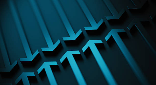 Dark blue arrows are on dark blue background.