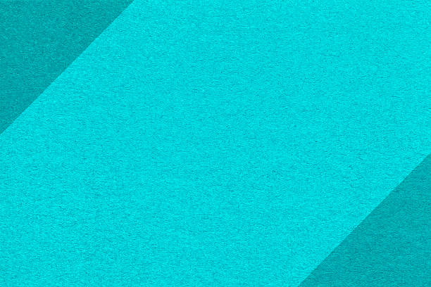 Turquoise paper texture background with teal corners and copy space for banner presentation template.