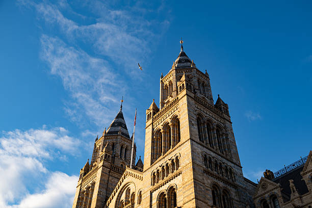 Facade of the Victoria and Albert Museum in London, England, UK on a sunny day.
