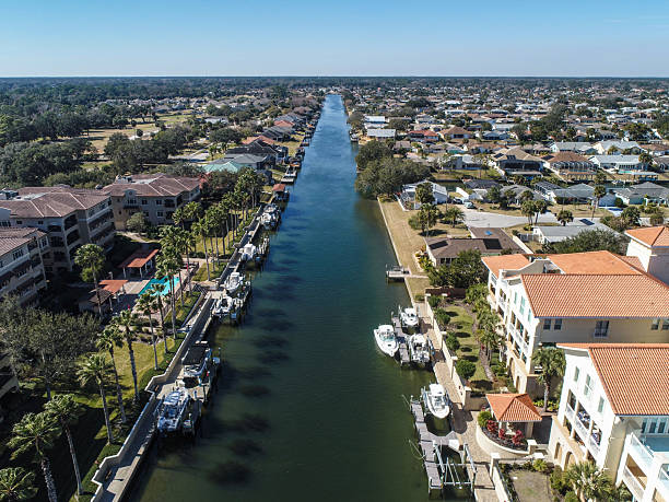 Drone shots of the intracoastal waterway