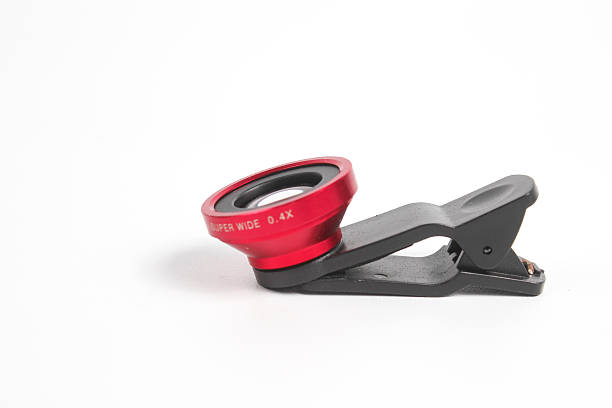 DIY macro lens for smartphone isolated white background