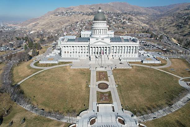 Aerial Shot of the Utah State Capital