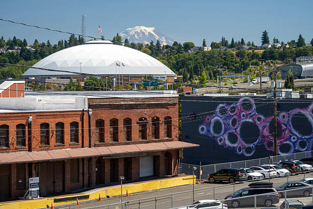 SEATTLE, WA - AUG 14: Space Needle and city downtown on August 14, 2015 in Seattle. Seattle is the largest city in both the State of Washington and the Pacific Northwest region of North America