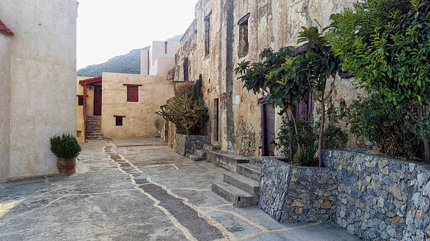 “Courtyard of the Preveli Monastery (Crete, Greece)