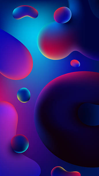 istock abstract 3d liquid fluid blobs background with neon pink and blue gradient for futuristic digital wallpaper and modern ui design backdrop glowing organic shapes and soft depth 2258981305