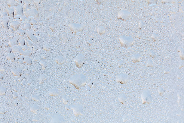 water drops on blue background