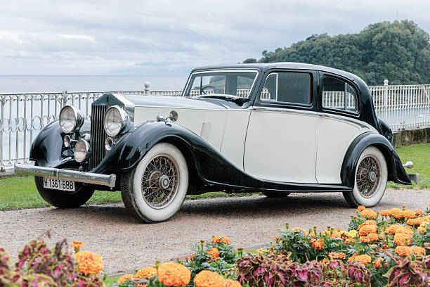 San Sebastian, Spain-September 20, 2025: 1936 Rolls Royce 25-30 Limousine