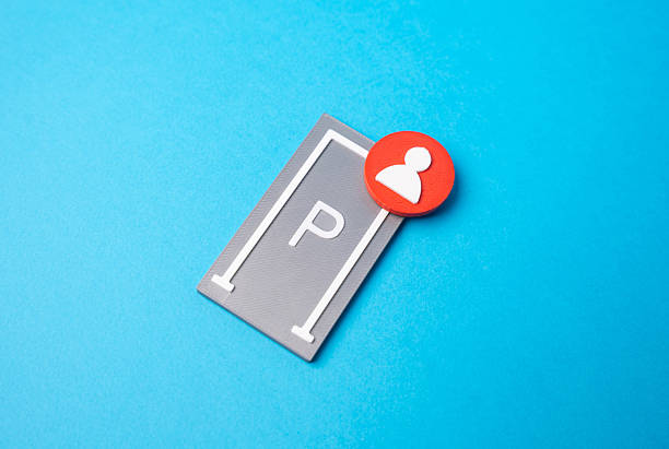 Named and personal parking spaces. Parking spaces at home or work. Reserved access concept, convenience factor, employee benefits and premium residential or office parking solutions