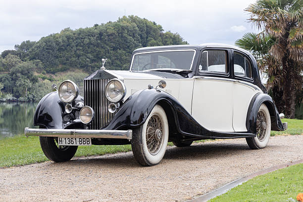 San Sebastian, Spain-September 20, 2025: 1936 Rolls Royce 25-30 Limousine