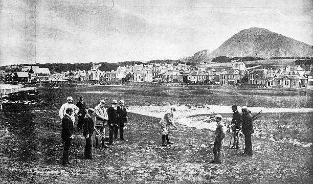 Portrait of 19th century sportman: Golf, North Berwick Links