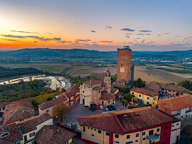 istock Barbaresco, Italian medieval town from drone 2259095879