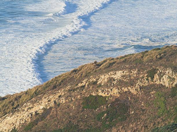 The deep blue Pacific ocean along the California coast at Point Reyes National Seashore.