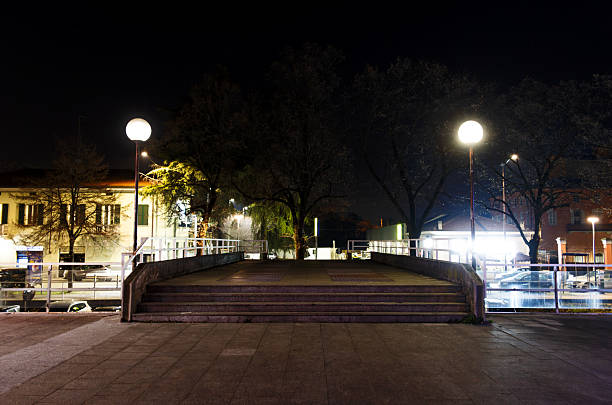 Cork City, County Cork, Ireland - Oct 25, 2021: View of The Alumni Bridge at University College Cork (UCC) in the evening