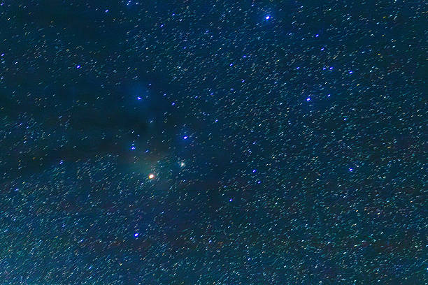constellation of Scorpio, star Antares and deep space, night sky
