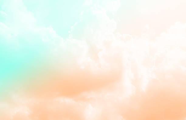 Blue gradient pastel sky template nature