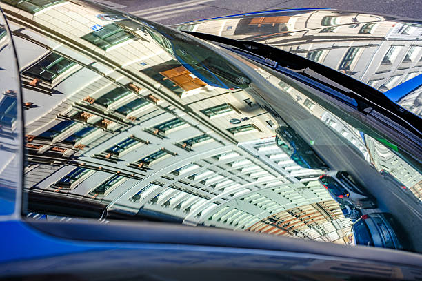 typical reflection of a facade at a car - photo