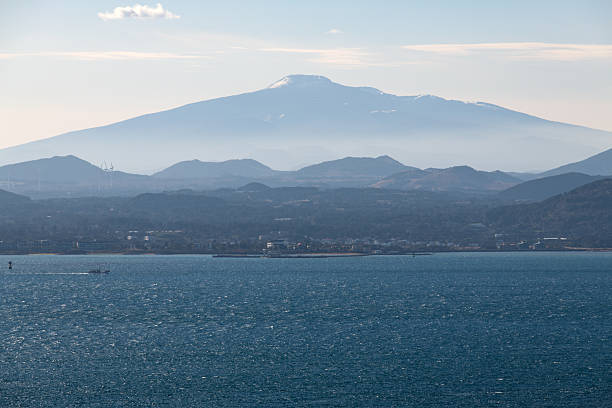 Halla Mountain in Jeju Island viewed from Udo