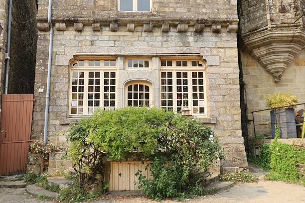 Typical building, exterior view, village of Rochefort-en-Terre, Morbihan department, Brittany, France