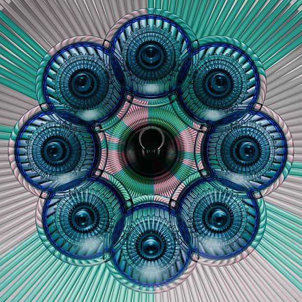 3d abstract glass geometric patterns and shapes