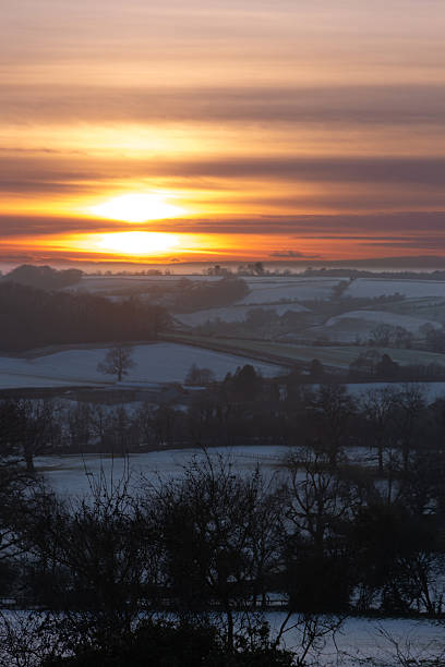 istock Winter Scene at sunset in Herefordshire. U.K. 2259199717