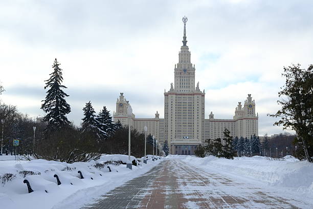 Buildings of the Leningradskaya Hotel near the railway station. Moscow, Russia.