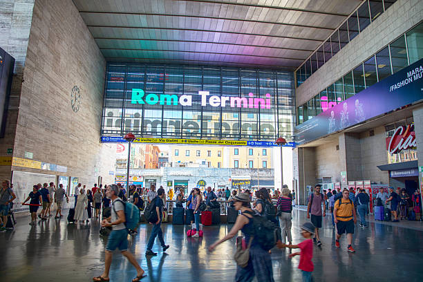 One of the exit from the Roma Termini is the main railway station of Rome, Italy