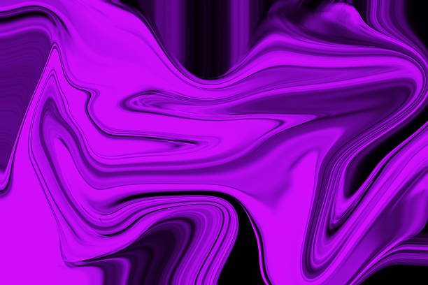 Abstract purple and black fluid art with swirling patterns.