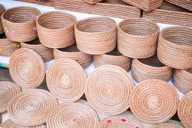 Mexican handicrafts made from pine needles.
