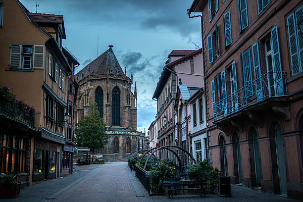 Colmar, France - October 12 2023: St. Martin's collegiate church in Colmar in Alsace, region of France