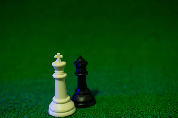 Chess pieces arranged as a metaphor for business strategy, planning and decision making. Conceptual image representing leadership, intelligence, competition, risk management and corporate thinking, ideal for business, marketing and education content.