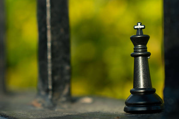 Chess pieces arranged as a metaphor for business strategy, planning and decision making. Conceptual image representing leadership, intelligence, competition, risk management and corporate thinking, ideal for business, marketing and education content.