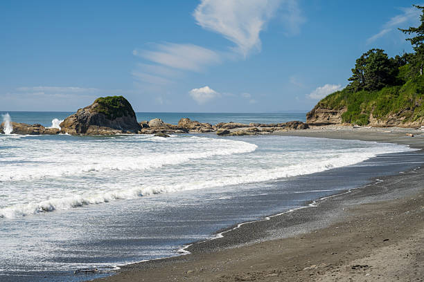 Scenery at Second Beach in Olympic National Park, Washington State, USA