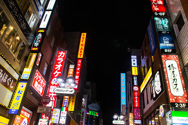 Tokyo night city views, streets and architecture Japan