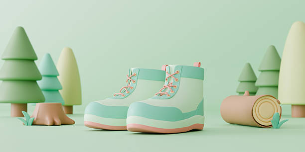 Male winter boots isolated on white.