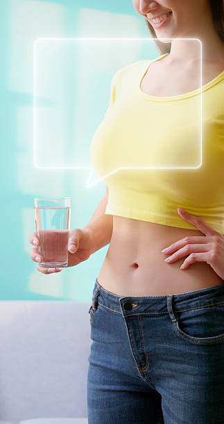 digestive health and hydration balance concept