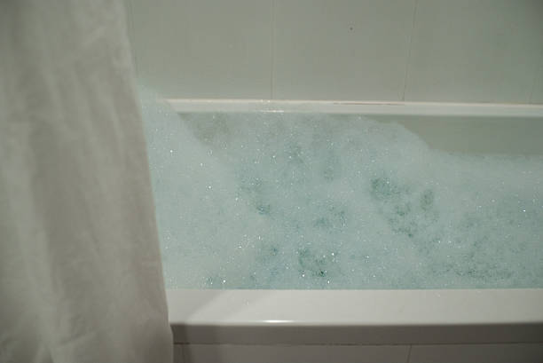 Feet in the bath.