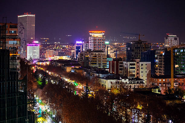 Tirana by night, Albania