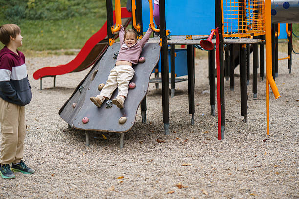 foreground playgraund ring with the rest blurred in the background.