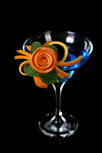 istock Art in orange- cocktail Blue lagoon 2259389627