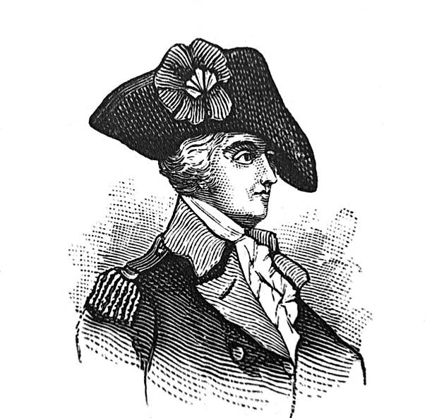 Antique illustration pre 1900 -  portrait of officer Anthony Wayne