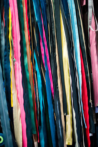 assortment of multi-colored zippers in the studio
