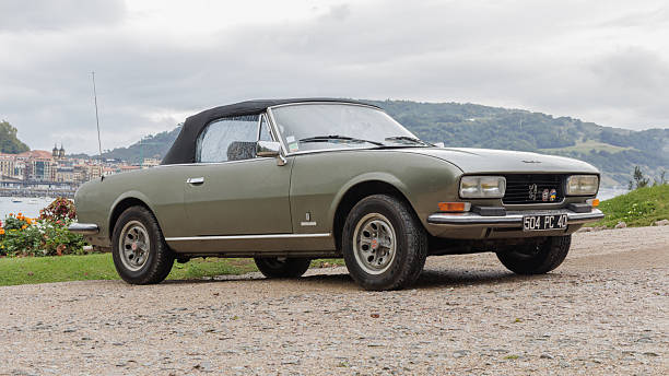 San Sebastian, Spain-September 21, 2025: 1969 Peugeot 504 Cabriolet (Pininfarina)