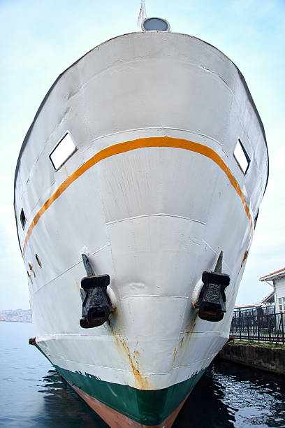 metric draft marks on a ship