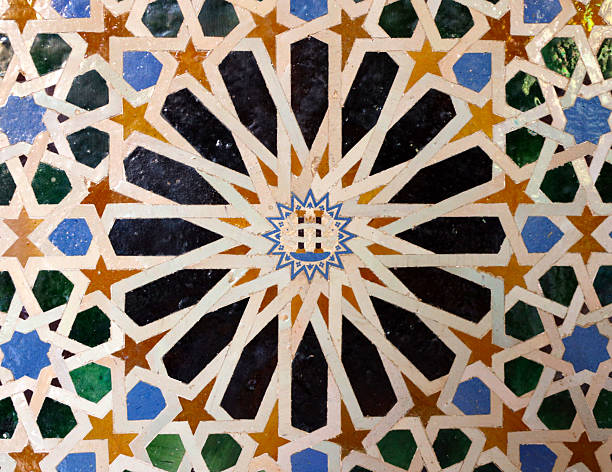 The tomb were built in the 11th century during the Karakhanid period. A detail from the brick decorations on the walls.